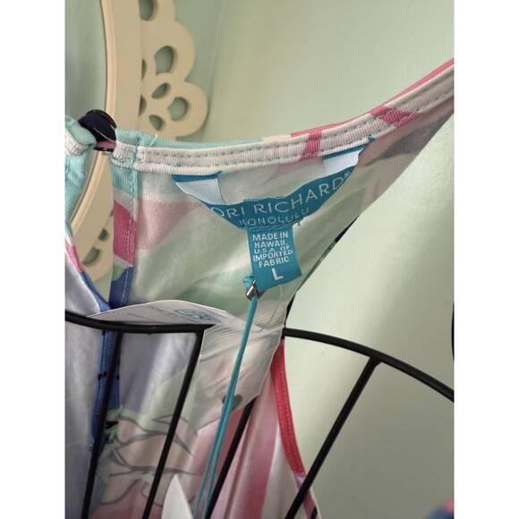 Tori Richard Come Closer Tropical Karley Floral Multi Midi Dress L NEW - Picture 3 of 8